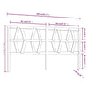 Bed Headboard White 206x4x100 cm Solid Wood Pine