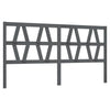 Bed Headboard Grey 206x4x100 cm Solid Wood Pine
