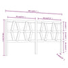 Bed Headboard Grey 206x4x100 cm Solid Wood Pine