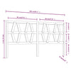 Bed Headboard Black 206x4x100 cm Solid Wood Pine