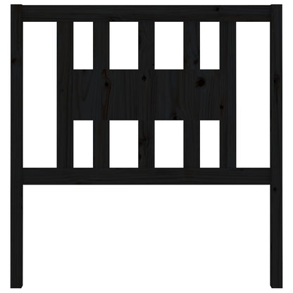 Headboard | Black | Solid Pine Wood | Standard | Headboard | Rectangular