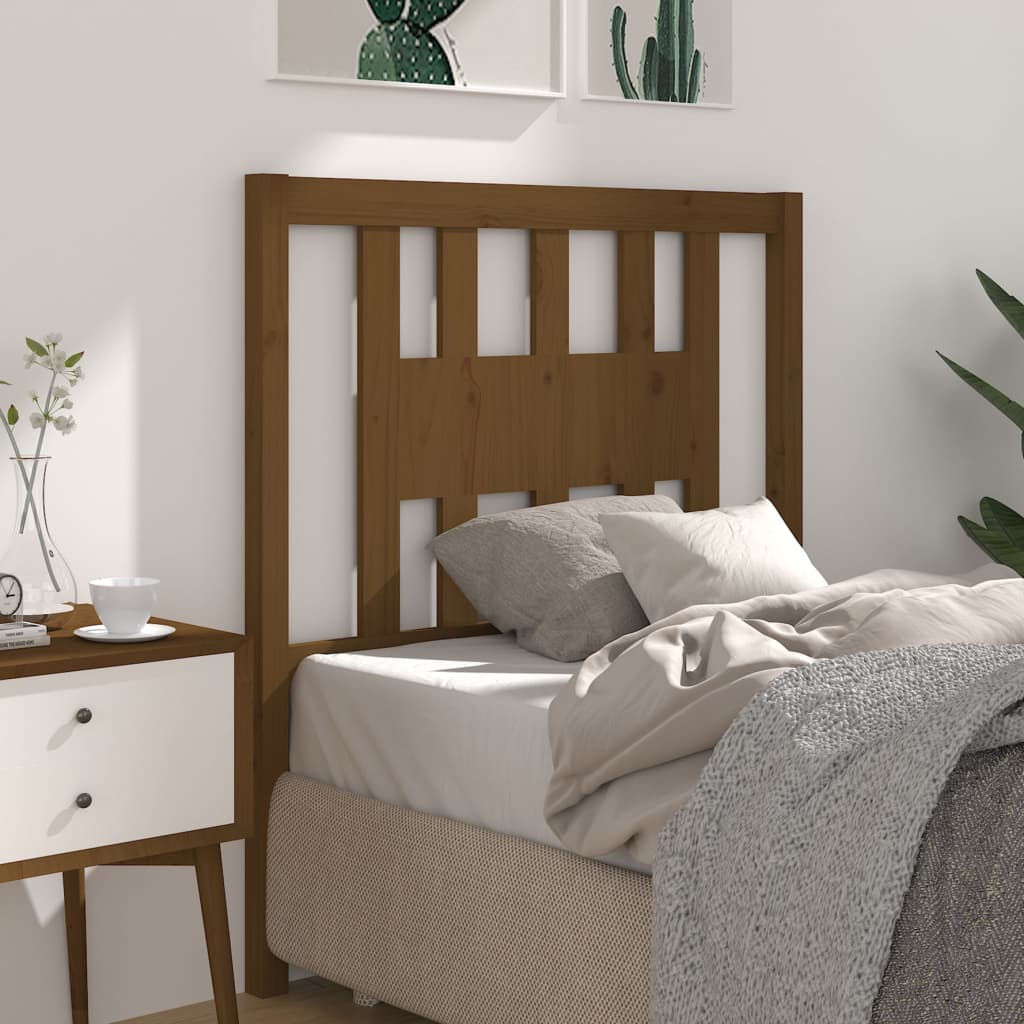 Headboard Honey Brown 106x4x100 cm Solid Wood Pine
