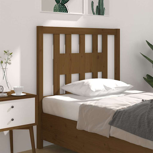 Headboard | Honey brown | Solid pine wood | 106x4x100 cm