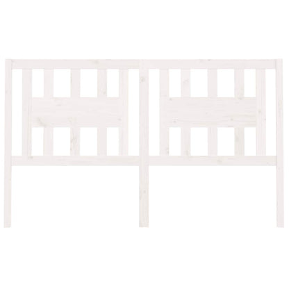 Headboard White 146x4x100 cm Solid Wood Pine