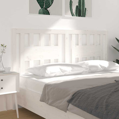 Headboard White 146x4x100 cm Solid Wood Pine