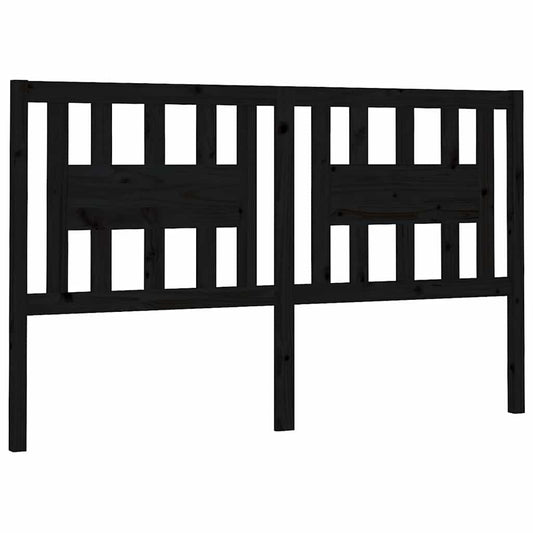 Headboard | Black | Solid pine wood | Decorative Inlays | Headboard