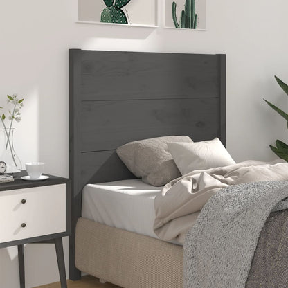 Headboard Grey 96x4x100 cm Solid Wood Pine