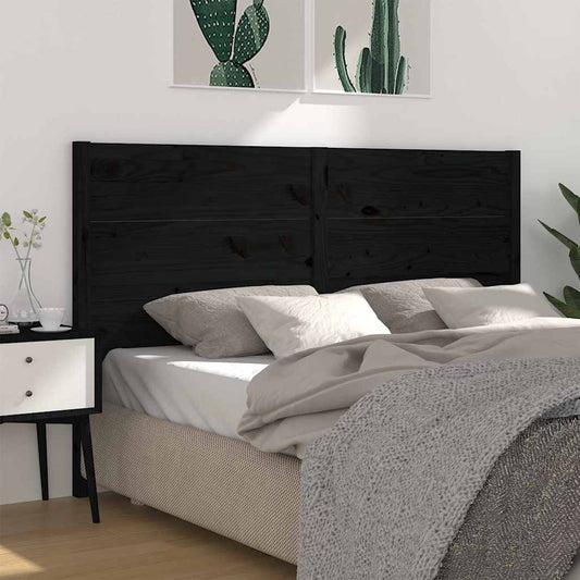 Headboard | Black | Solid Pine Wood | Standard | Durable | Headboard