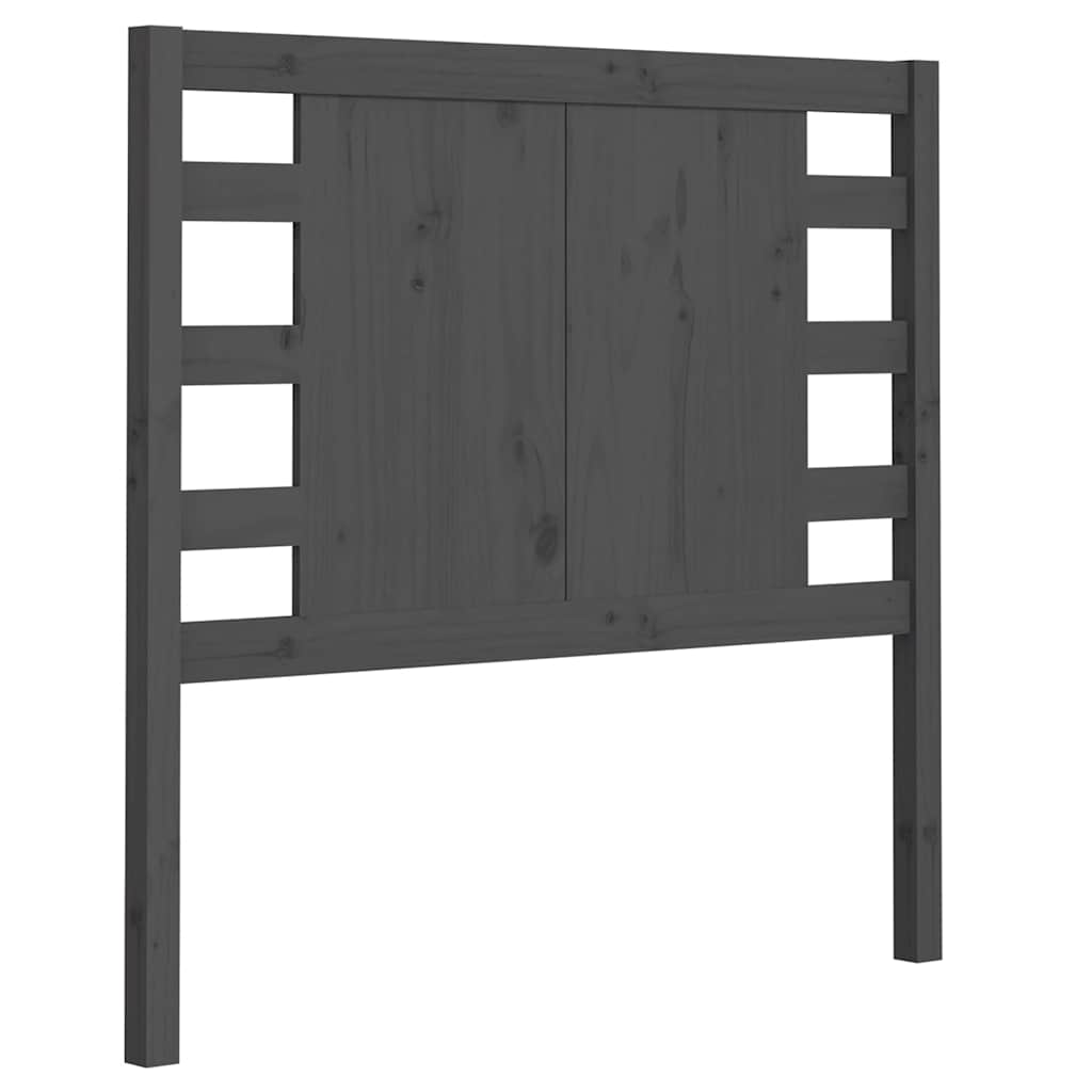 Headboard Grey 81x4x100 cm Solid Wood Pine