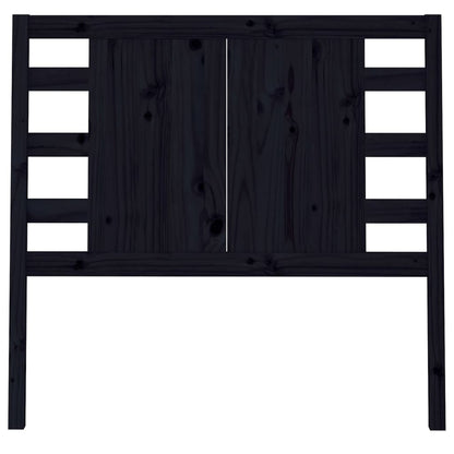 Headboard Black 106x4x100 cm Solid Wood Pine