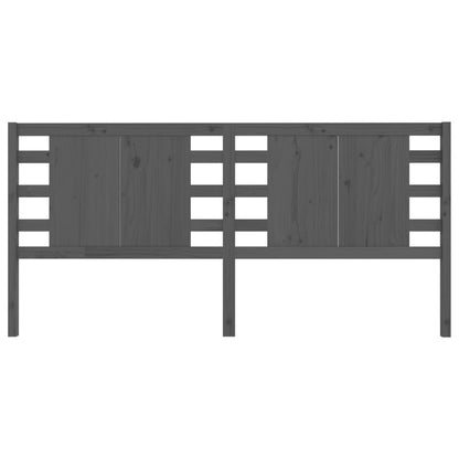 Headboard Grey 206x4x100 cm Solid Wood Pine