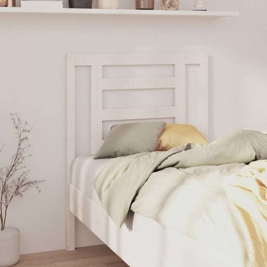 Headboard | White | Solid pine wood | 100 cm Height, 81 cm Width