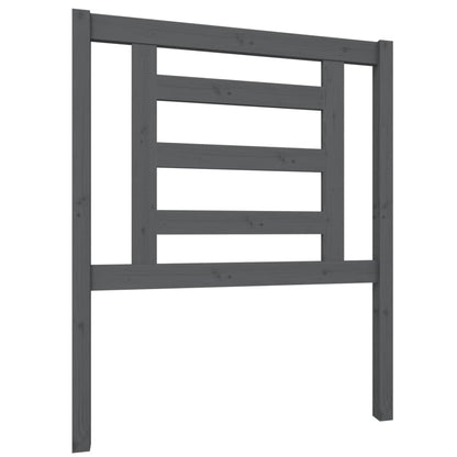 Headboard | Grey | Solid Pine Wood | Standard | Decorative Inlays