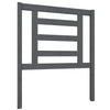 Bed Headboard Grey 81x4x100 cm Solid Wood Pine