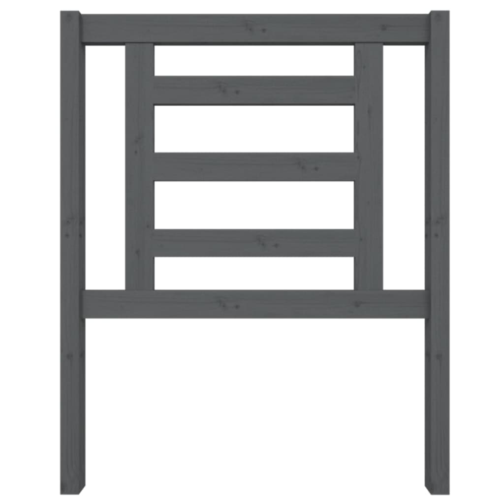 Headboard | Grey | Solid Pine Wood | Standard | Decorative Inlays