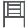 Bed Headboard Grey 81x4x100 cm Solid Wood Pine