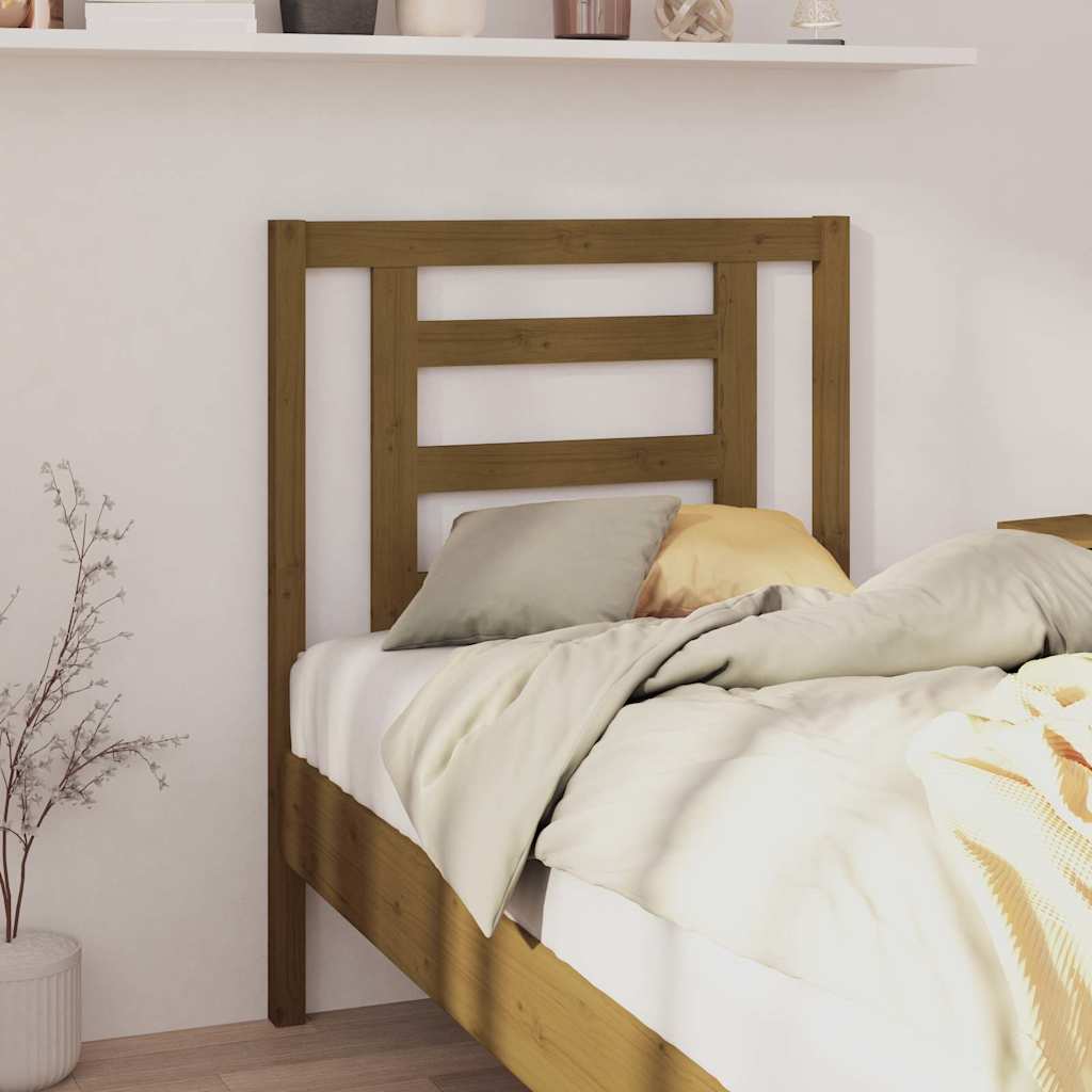 Headboard | Honey Brown | Solid Pine Wood | 81 x 4 x 100 cm