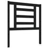 Bed Headboard Black 81x4x100 cm Solid Wood Pine