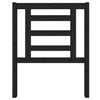 Bed Headboard Black 81x4x100 cm Solid Wood Pine