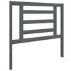 Bed Headboard Grey 96x4x100 cm Solid Wood Pine