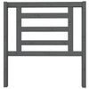 Bed Headboard Grey 96x4x100 cm Solid Wood Pine