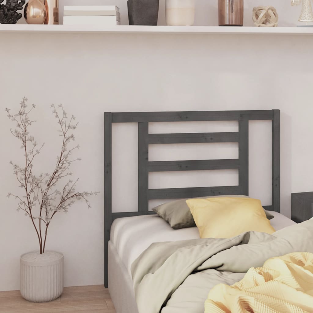 Headboard | Grey | Solid pine wood | Standard Headboard Size