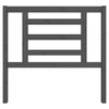Bed Headboard Grey 106x4x100 cm Solid Wood Pine
