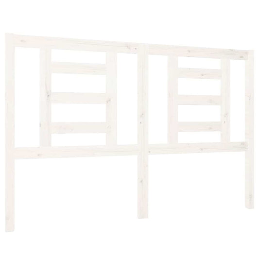 Bed Headboard White 126x4x100 cm Solid Wood Pine