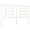 Bed Headboard White 126x4x100 cm Solid Wood Pine