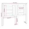 Bed Headboard White 126x4x100 cm Solid Wood Pine