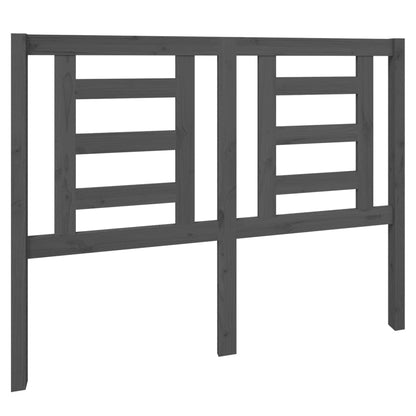 Headboard | Grey | Solid pine wood | 126 cm width | Decorative Inlays