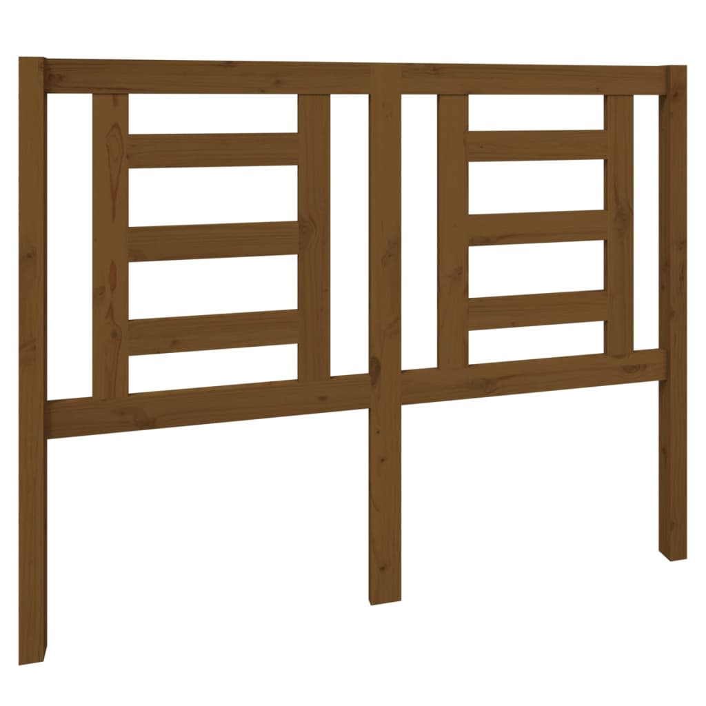 Headboard | Honey brown | Solid pine wood | 126 x 4 x 100 cm