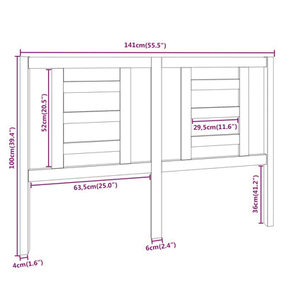 Headboard | Honey brown | Solid Pine Wood | Medium |  Appealing Design