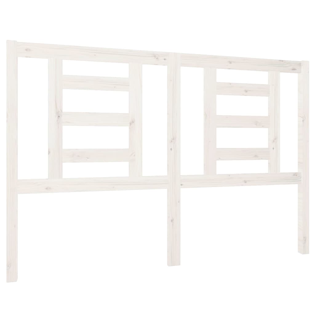 Headboard | White | Solid Pine Wood | Medium |  Decorative Inlays
