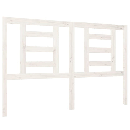 Headboard | White | Solid Pine Wood | Medium |  Decorative Inlays