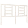 Bed Headboard White 146x4x100 cm Solid Wood Pine