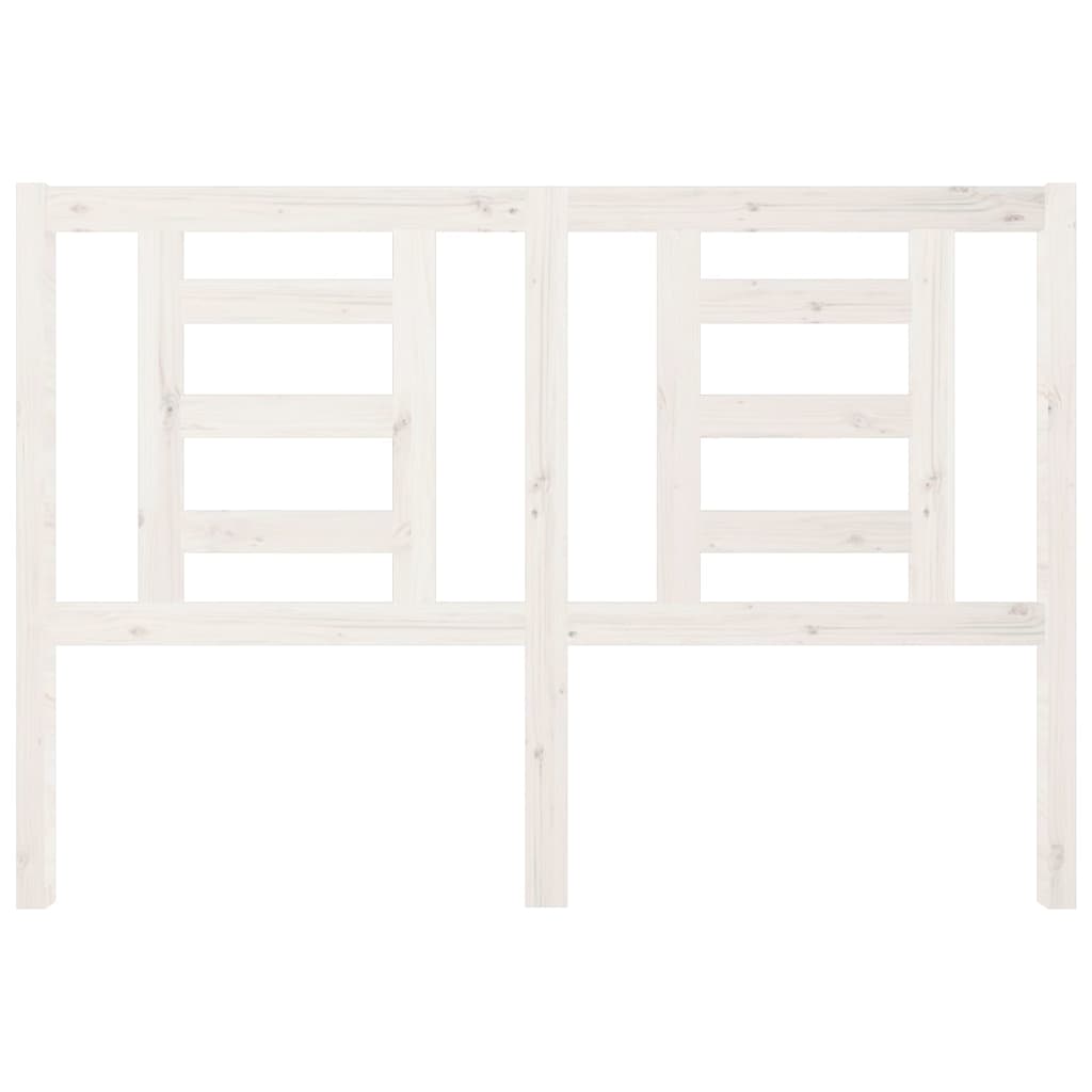 Headboard | White | Solid Pine Wood | Medium |  Decorative Inlays
