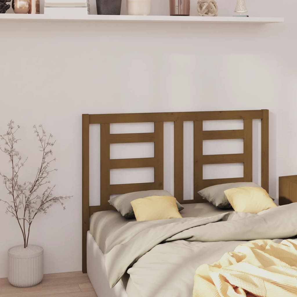 Headboard | Honey brown | Solid pine wood | Full-sized | Stylish Design