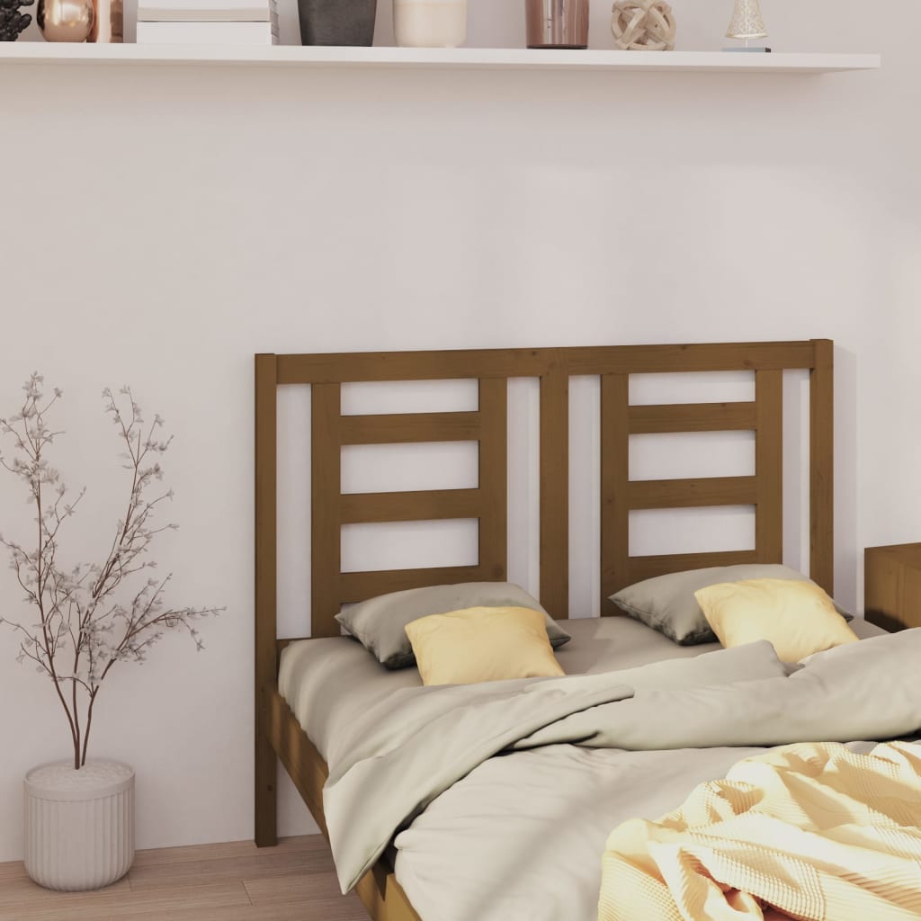 Headboard | Honey brown | Solid pine wood | Full-sized | Stylish Design