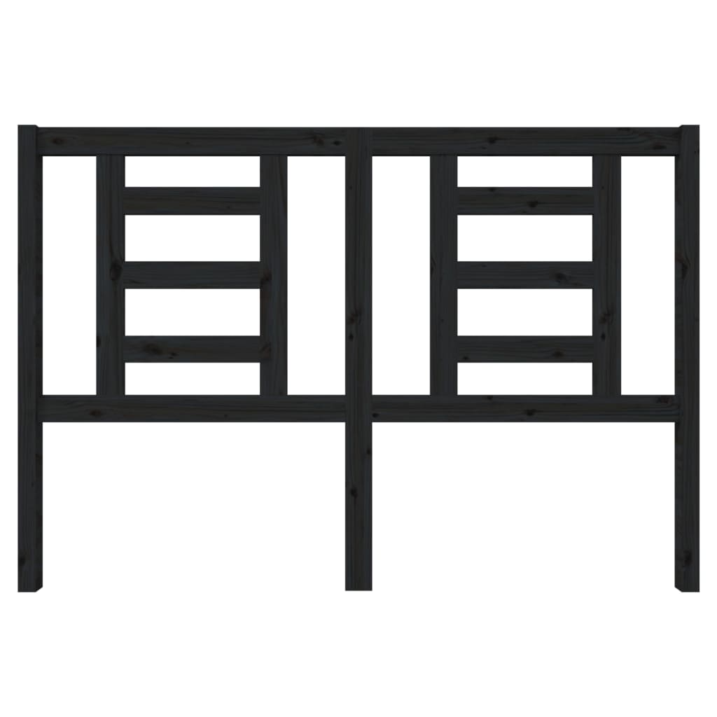 Headboard | Black | Solid pine wood | 146 x 4 x 100 cm