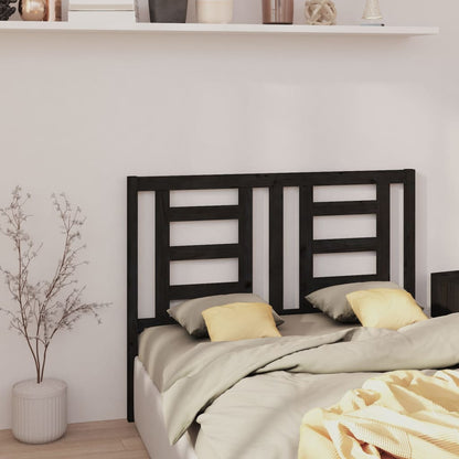Headboard | Black | Solid pine wood | 146 x 4 x 100 cm