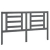 Bed Headboard Grey 156x4x100 cm Solid Pine Wood