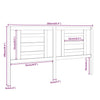 Bed Headboard White 166x4x100 cm Solid Pine Wood