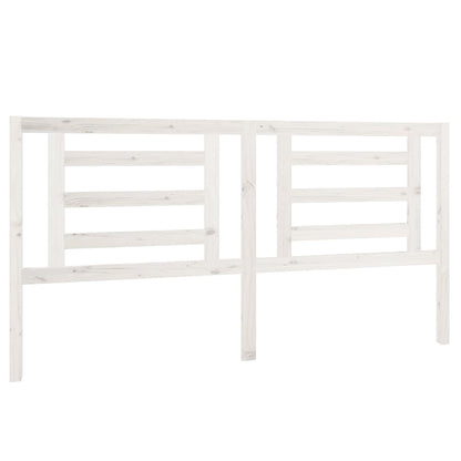 Bed Headboard | White | Solid Pine Wood | Standard | Decorative Inlays