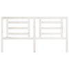 Bed Headboard White 186x4x100 cm Solid Pine Wood