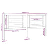Bed Headboard White 186x4x100 cm Solid Pine Wood
