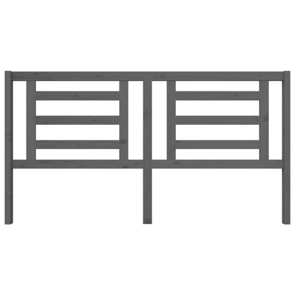 Bed Headboard | Grey | Solid Pine Wood | 186 cm x 4 cm x 100 cm