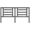 Bed Headboard Grey 186x4x100 cm Solid Pine Wood