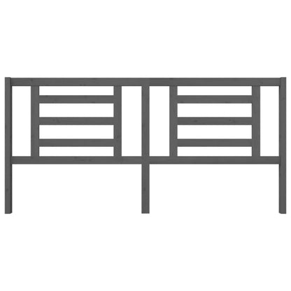 Bed Headboard | Grey | Solid pine wood | 206 cm wide | Durable