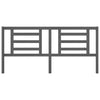 Bed Headboard Grey 206x4x100 cm Solid Pine Wood